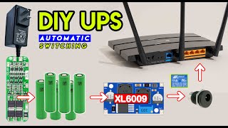 How To Make 12v Mini Ups For Router + Onu || Automatic Switching + Zero Second Pulse || Long Backup