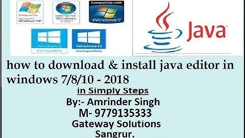 How to Download & Install Java Editor in Windows 7, 8, 10 ( 2018 )