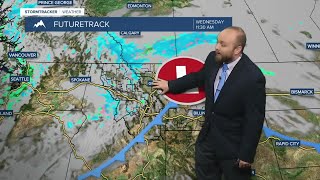 Slight chance for snow as cold front moves through Wednesday