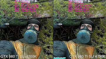 Skylake 6700K Vs 4790K Metro Last Light Redux GTX 980 TI SLI Frame Rate Comparison