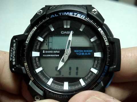 Casio SGW-450H-1AER настройка часов