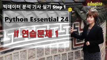 [빅데이터 분석기사 실기 - Python Essential 24] if 연습문제