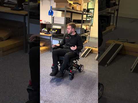 LITH-TECH lightweight folding electric wheelchair (compact +) indoor obstacle course (PART 1)