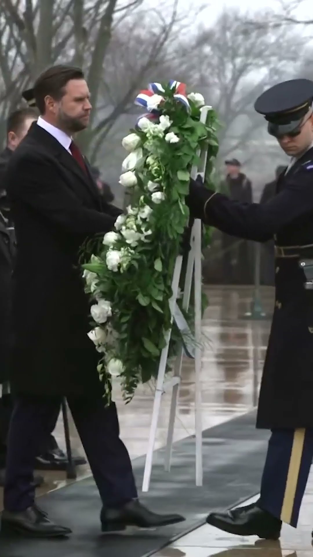 Trump and Vance lay wreaths at Arlington National Cemetery