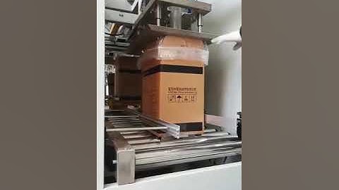 Automatic big in carton bag inserting filling packing machine video