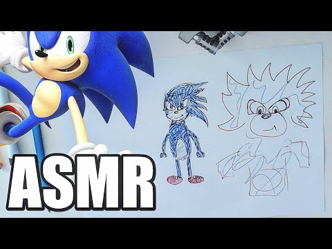 ASMR Français - Sonic Le Hérisson (Dessin, Chuchotements...)