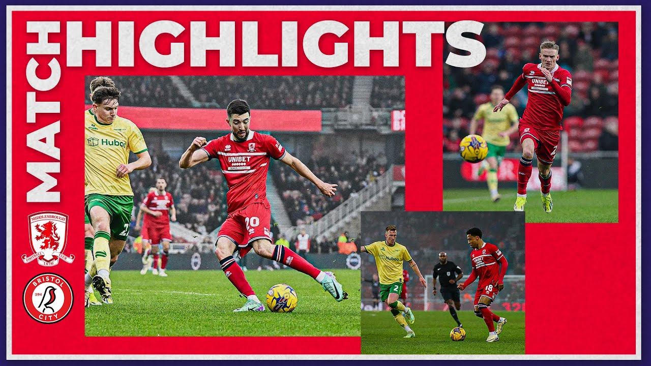 Video highlights for Middlesbrough 1-2 Bristol City