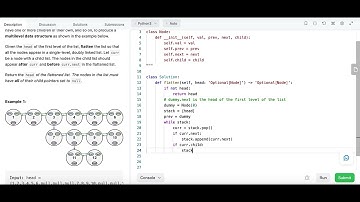 Flatten a Multilevel Doubly Linked List - Leetcode 430 - DFS - Python
