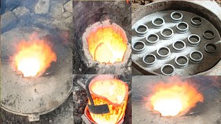 Melting process of brass bush makes