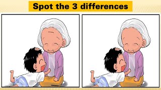 Find 3 Differences| Pictures Puzzle No79| Spot The 3 Differences| Happy Family| F3D