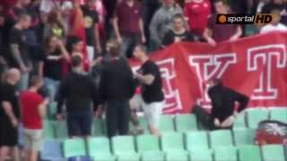 CSKA Sofia fans fight each other 17.7.2014