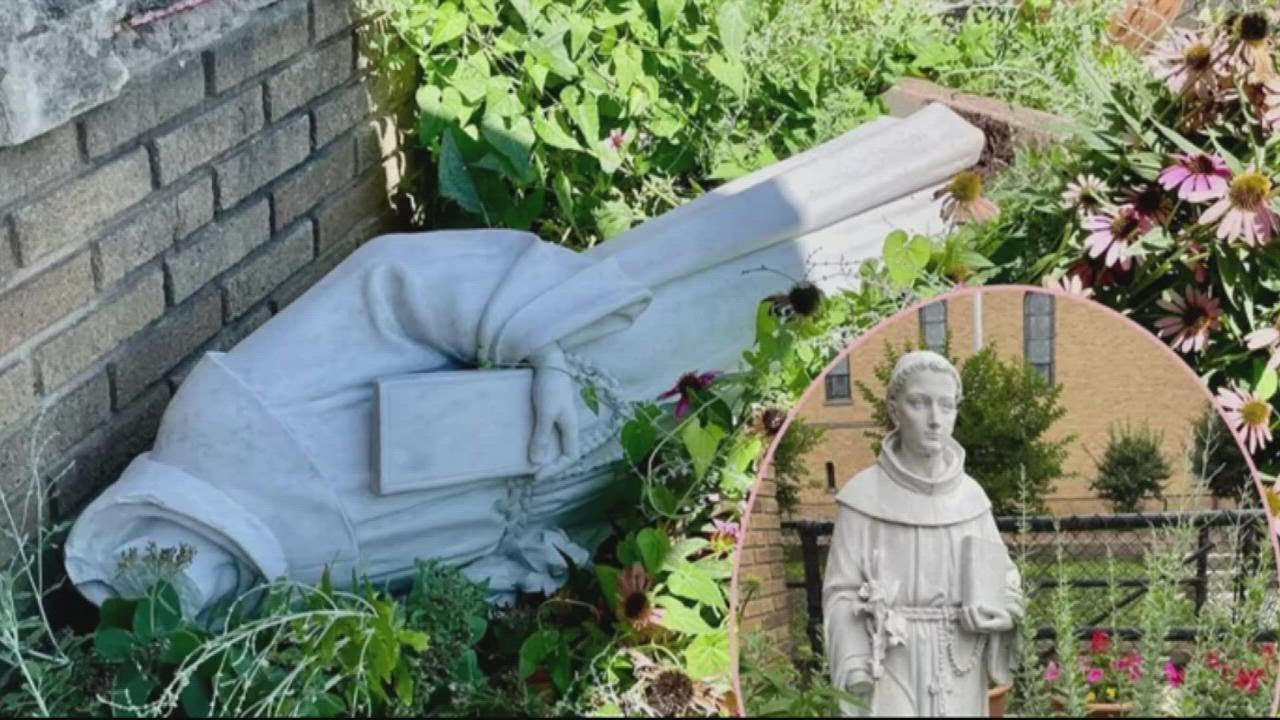 DC Catholic school vandalized statue head cut off and stolen