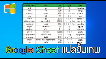 แปลภาษาขั้นเทพด้วย Google Sheet