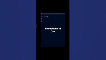 Exceptions in C++