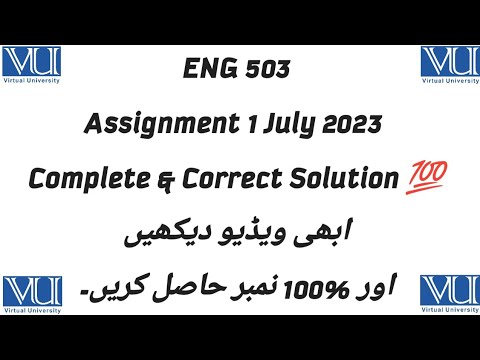 eng 503 assignment 1 solution 2023