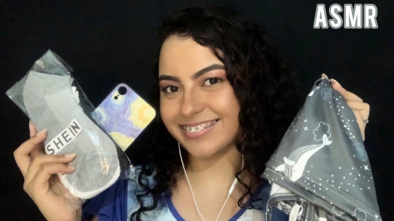 ASMR MOSTRANDO COMPRINHAS DA SHOPEE E SHEIN + LOJA FÍSICA