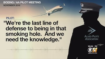 Recording: AA Pilots Demand Quick Action From Boeing In Meeting 1 Month After Lion Air Crash