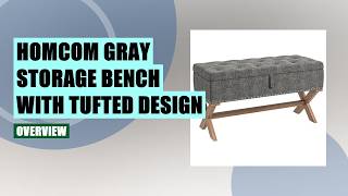 HOMCOM End of Bed Bench Review: Tufted Storage Ottoman