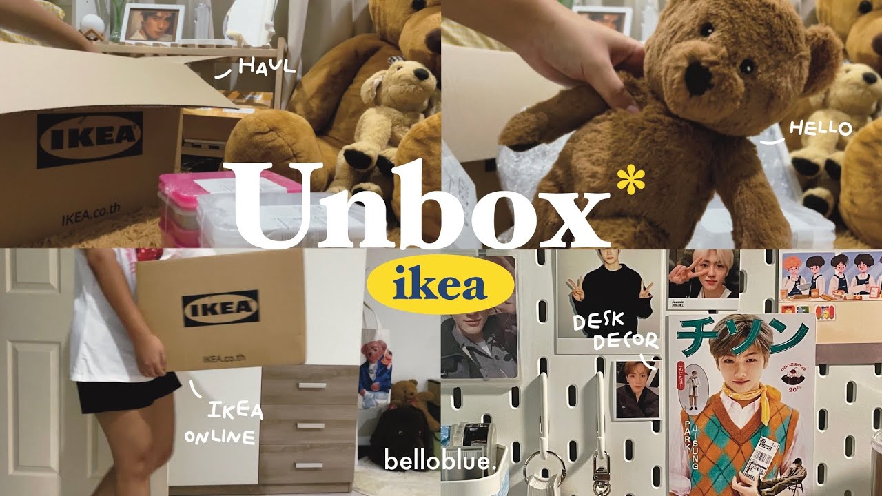 UNBOX EP.1 | ikea haul, desk decor ( สั่งของจากอิเกีย, จัดโต๊ะเรียน, แกะสกัวดิส )