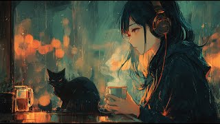 Rainy Cafe Lofi ☕🌙 Late Night Study Beats for Deep Work (No Vocals) | Midnight Espresso Rain