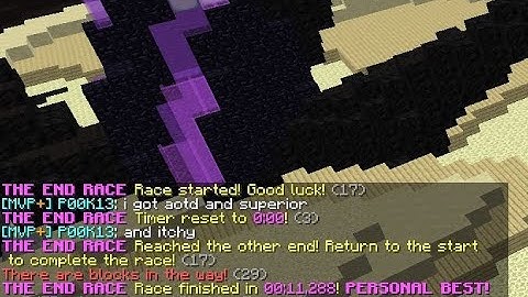 Hypixel Skyblock WORLDS RECORD THE END RACE Race finished in 00:10.606! PERSONAL BEST!