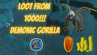 Loot From 1000 Demonic Gorillas - Osrs