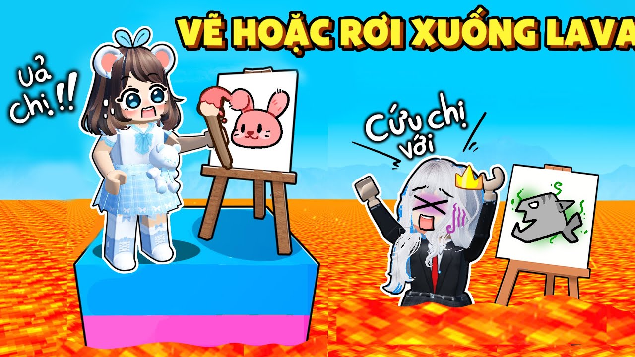 Mèo Simmy Và Sammy Vẽ Tranh Hoặc Bị Rớt Xuống Lava 😰🔥