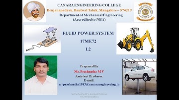 VTU Fluid Power System 17ME72 M1 L2 Transmission of power, Pascal