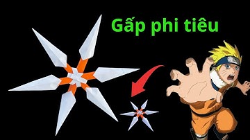 Gấp phi tiêu - How to make a Paper Ninja Star (Shuriken) - Easy Origami