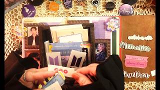 BTS Journaling Spread 💜 Scrapbook With Me | ASMR (No Talking) screenshot 3