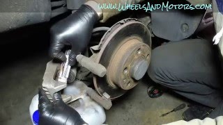 How to replace rear brake pads and discs VW Golf Mk4, Audi A3