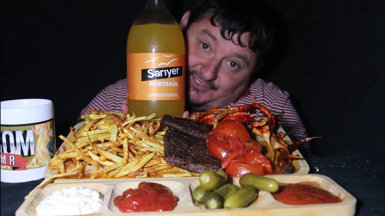 ASMR MUKBANG  Satır Köfte ve Patates #neromasmr