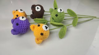 [Lesson 12] crochet Flower Tutorial bear tutorial-how to make bear