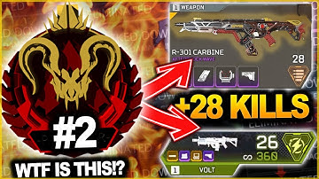 APEX RANK #2 goes beast mode after using THE VOLT & THE R-301 and DESTROYS PREDATOR LOBBY