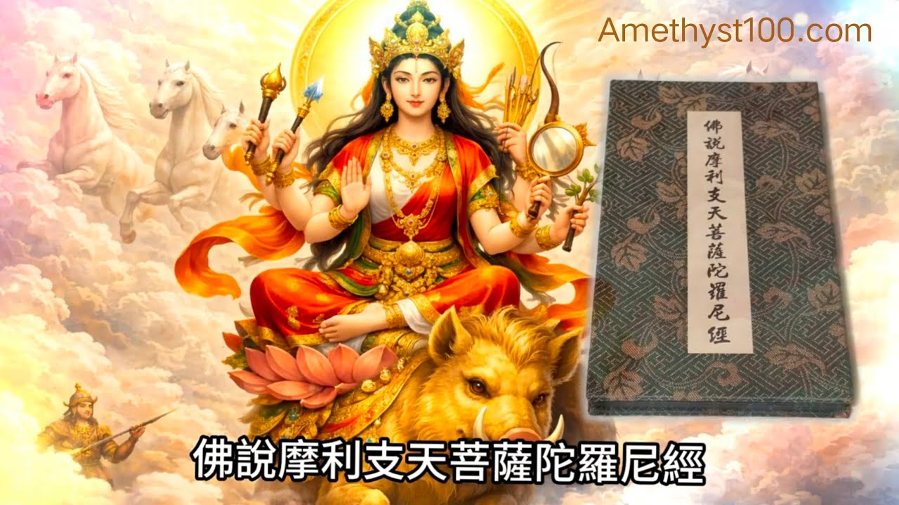 佛說摩利支天菩薩陀羅尼經,有極大威力法門,可#隱身、 #消災避難、#增長福慧、#抵擋黑魔法、#反彈靈性攻擊、#自我療癒、✡Amethyst儷兒導讀經典系列✡ 縮圖