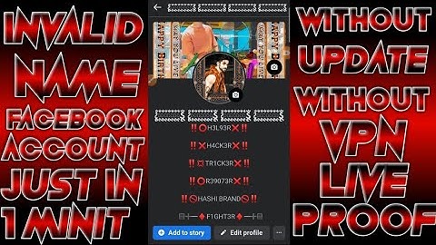 How to make invalid name facebook id / unique name fb id \ Invalid unique name Facebook account