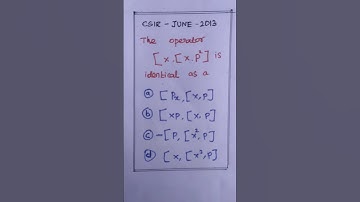 Quantum Chemistry| Question | CSIR JUNE 2013 | in tamil | Commutator  | CSIR - UGC-NET EXAMINATION |