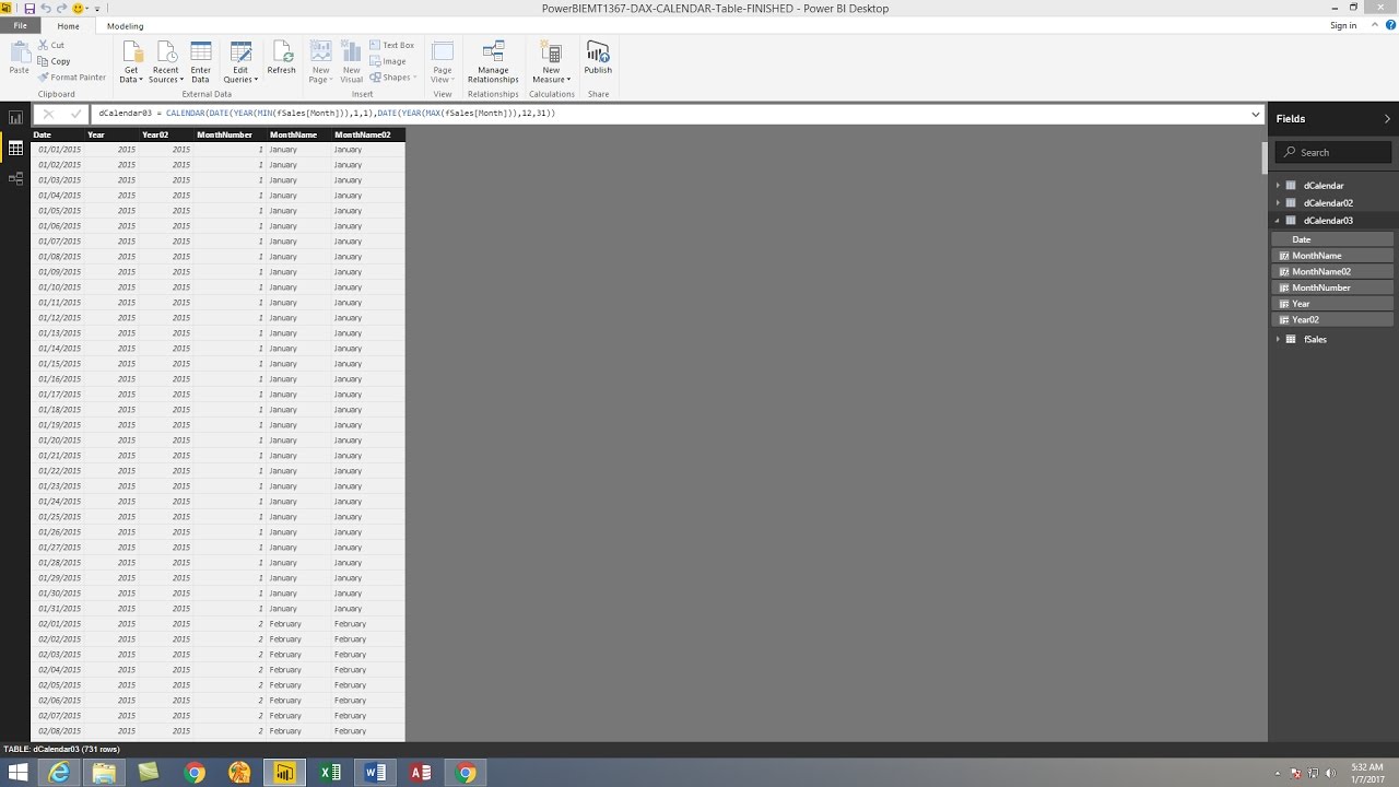 Power bi календарь. Функция календарь в Power bi.