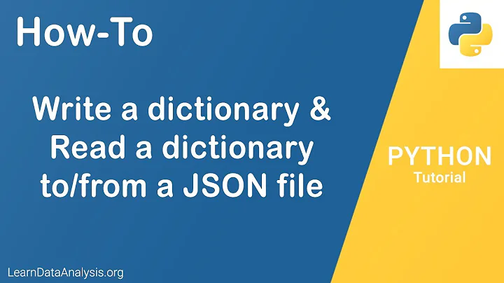 Write and Read Dictionary To JSON file in Python | Python Tutorial