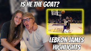 Wife Reacts to "The Goat" LeBron James Highlights!