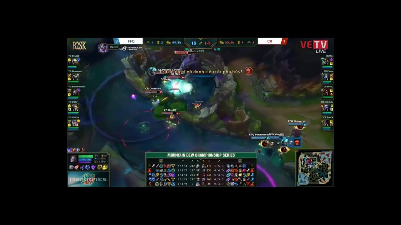 FFQ vs CR [19-3-2017] Khoảnh khắc ChiChi cướp được Baron Giúp FFQ lật kèo