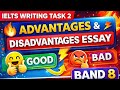 IELTS Writing Task 2 | Advantages & Disadvantages Essay 🔥 Vocabulary, Structure & Band 7–9 Tips