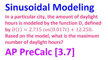 3.7D - Sinusoidal Modeling [AP Precalculus]