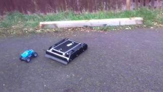Full weapon test of Luna-tic featherweight robot