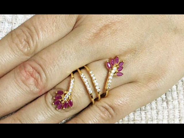 South Indian Gold Plated Adjustable Finger Ring - Art Jewelry Women  Accessories | World Art Community