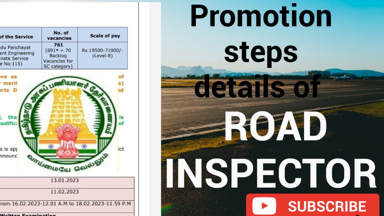 ROAD INSPECTOR Road 🛣️🛣️/TNPSC/Promotion steps details/sseducation fortnpsc.