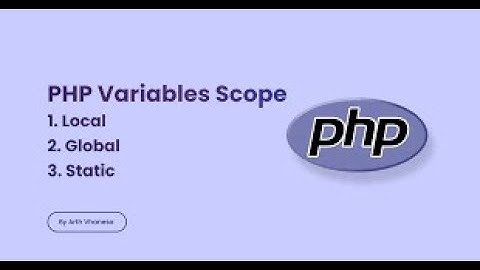 variable scope in PHP  4
