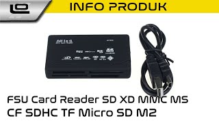 Card Reader SD XD MMC MS CF SDHC TF Micro SD M2 - SHTC-08