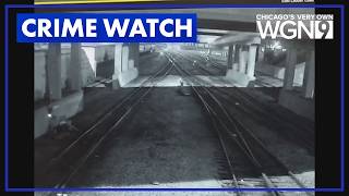 Video shows car fly off roadway, crash into train car during police pursuit in Bedford Park