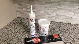 How to install kitchen counter top backsplash with self adhesive ceramic SpeedTiles - Video 4